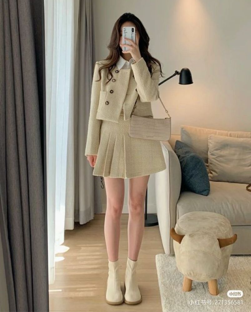 12 cách phối đồ với chân váy chữ A mùa đông cho nữ vô cùng đẹp