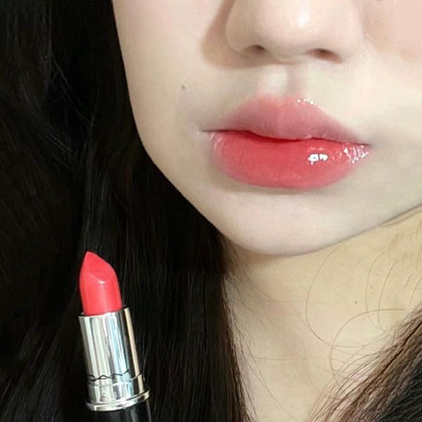 Son MAC Lustreglass Sheer-Shine Lipstick 565 Màu Hồng Đào 3g - Son Môi - Vua Hàng Hiệu