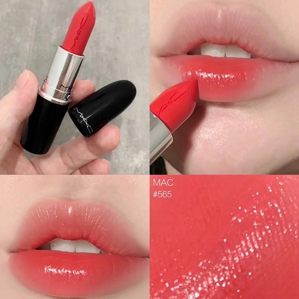 Son MAC Lustreglass Sheer-Shine Lipstick 565 Màu Hồng Đào 3g - Son Môi - Vua Hàng Hiệu