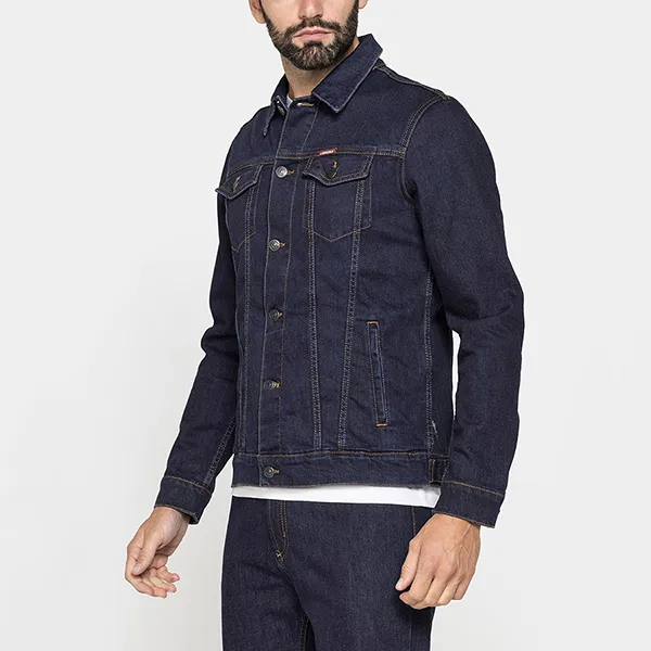 Áo Khoác Denim Nam Carrera Jeans Short Sleeve 4500970A_100 Màu Xanh Đậm Size M - Thời trang - Vua Hàng Hiệu