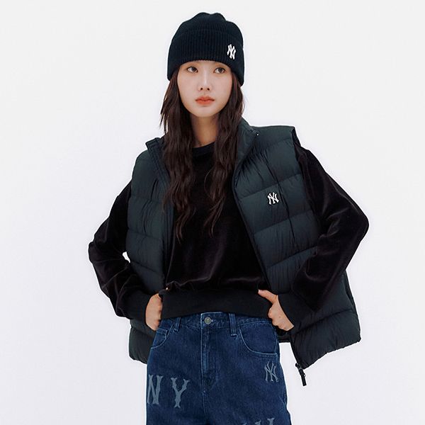 Áo Khoác Phao Ghi Lê MLB logo Mega New York Yankees 3ADVB0336-50BKS Màu Đen - Thời trang - Vua Hàng Hiệu