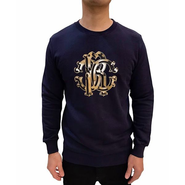 Áo Nỉ Sweater Nam Roberto Cavalli Màu Xanh Navy Size S - Thời trang - Vua Hàng Hiệu