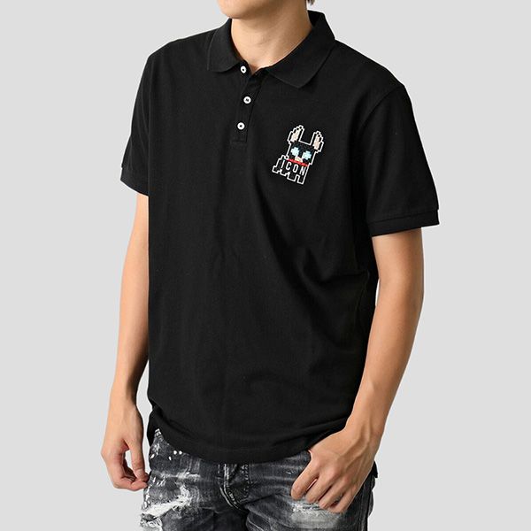 Áo Polo Nam Dsquared2 Black With Logo CIRO Embroidered S79GL0006 S22743 900 Màu Đen - Thời trang - Vua Hàng Hiệu