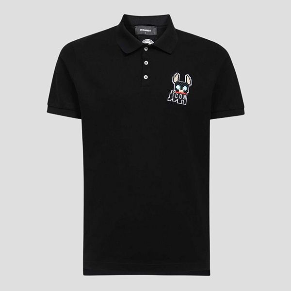 Áo Polo Nam Dsquared2 Black With Logo CIRO Embroidered S79GL0006 S22743 900 Màu Đen - Thời trang - Vua Hàng Hiệu