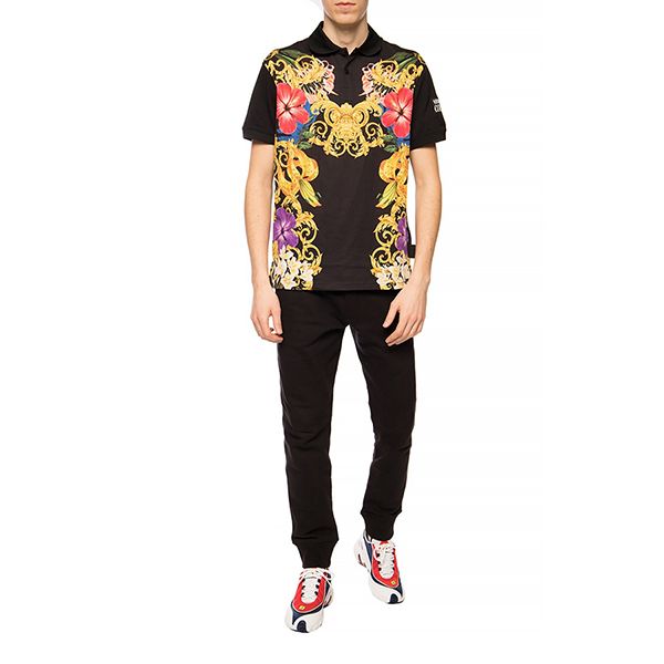 Áo Polo Nam Versace Jeans Couture B3GVA7X8 30324 Black Màu Đen Họa Tiết Size M - Thời trang - Vua Hàng Hiệu