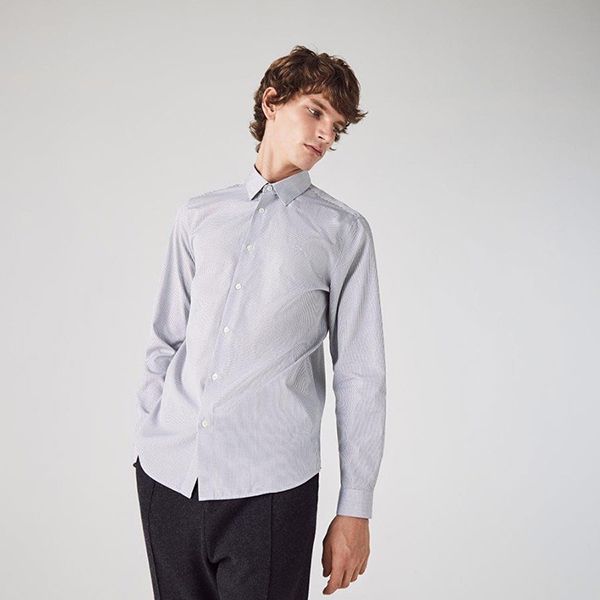 Áo Sơ Mi Nam Lacoste Regular Fit CH2974 00 AU8 Màu Trắng Caro Kẻ Đen Size 39 - Thời trang - Vua Hàng Hiệu