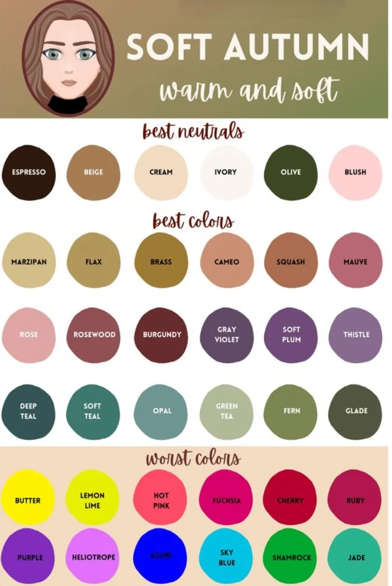 Bảng màu Autumn personal color: Make up và cách phối đồ