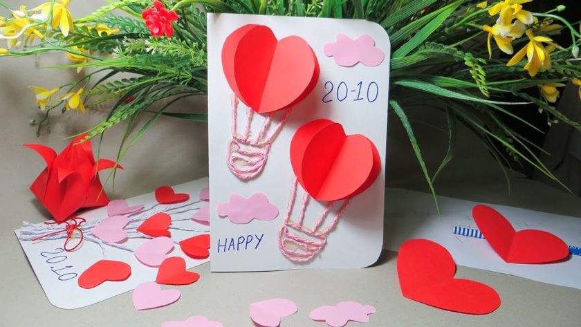 15 cách làm thiệp 20/10 đơn giản và đẹp tặng cho mẹ, cô giáo, chị gái - 4