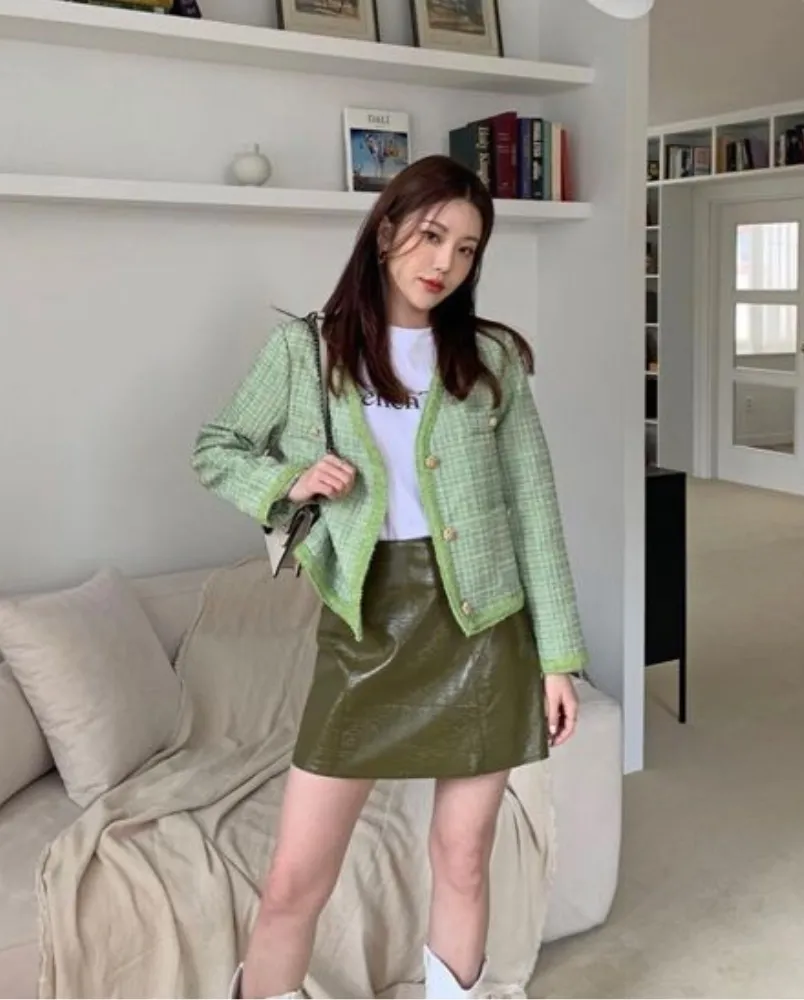15 cách mix áo dạ tweed dáng ngắn sang chảnh, sành điệu