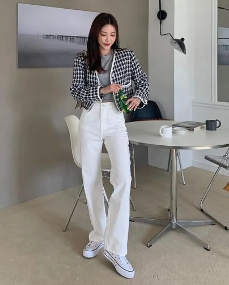 15 cách mix áo dạ tweed dáng ngắn sang chảnh, sành điệu
