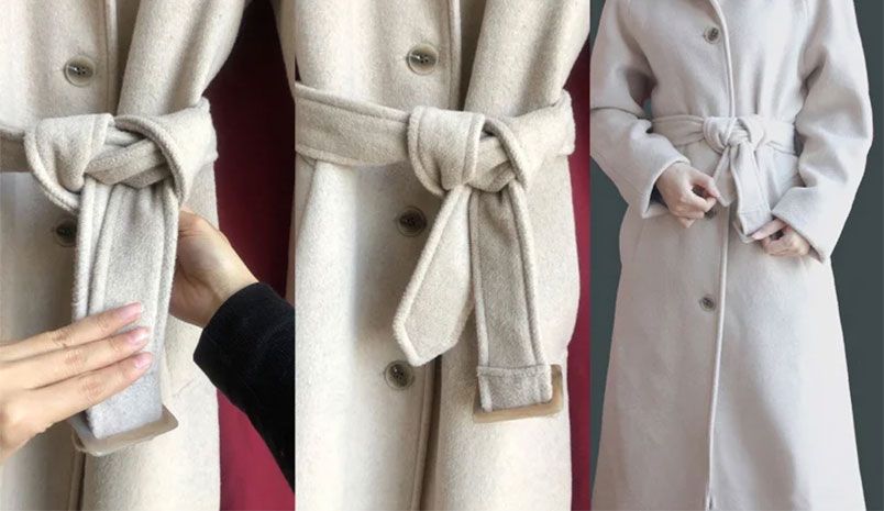 7 Cách thắt nơ áo măng tô đẹp, đơn giảm trong 10s
