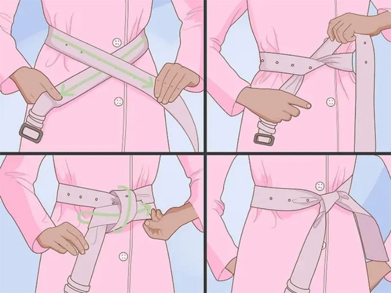 7 Cách thắt nơ áo măng tô đẹp, đơn giảm trong 10s