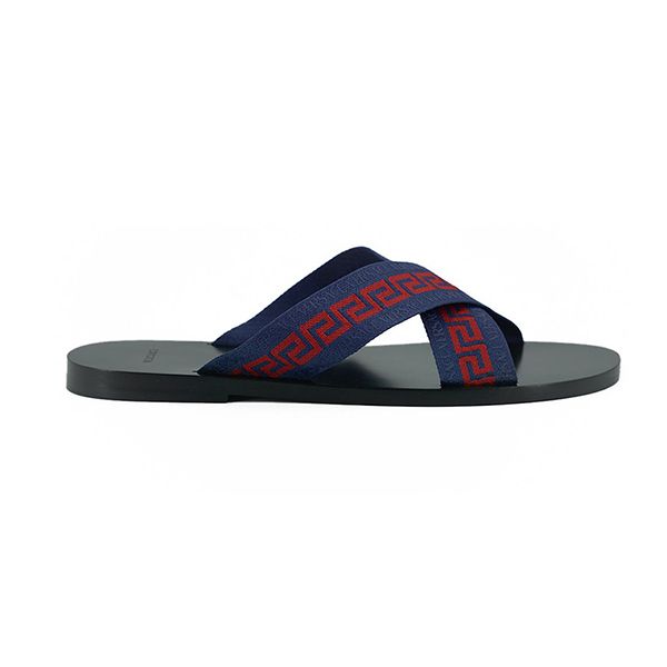 Dép Nam Versace Blue Greca Ribbon Sandals Màu Đen Xanh Size 42 - Dép - Vua Hàng Hiệu