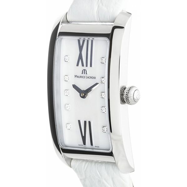 Đồng Hồ Nữ Maurice Lacroix Mother Of Pearl Dial White Leather Strap FA2164-SS001-170 Màu Trắng - Đồng hồ - Vua Hàng Hiệu