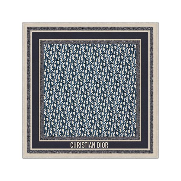Khăn nữ Dior Designer Silk Scarves U0026 Mitzah For Màu Xanh Navy Phối Trắng - Thời trang - Vua Hàng Hiệu