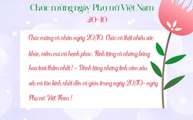 Tổng hợp những lời chúc 20/10 cho cô giáo ý nghĩa