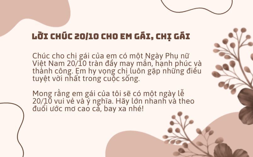 100+ lời chúc 20/10 hay và ý nghĩa dành tặng phái nữ