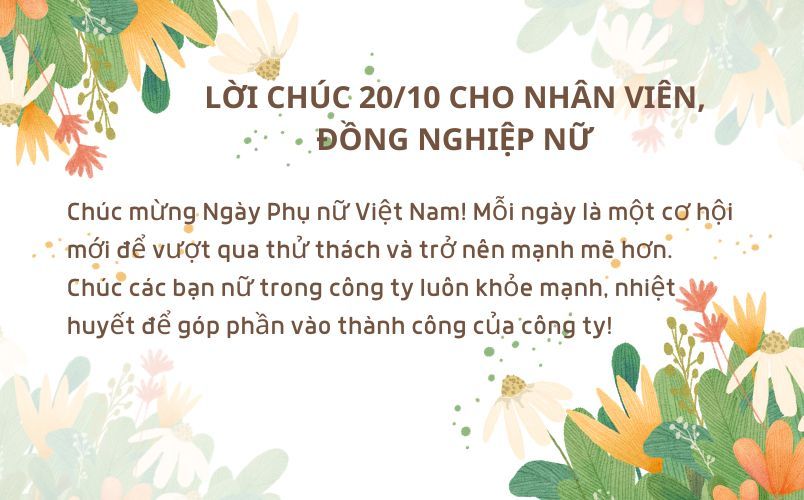 100+ lời chúc 20/10 hay và ý nghĩa dành tặng phái nữ