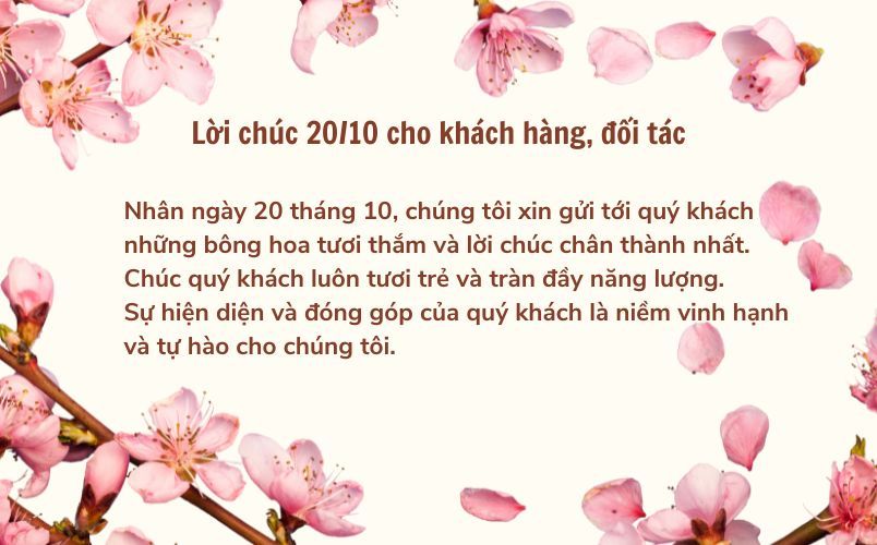 100+ lời chúc 20/10 hay và ý nghĩa dành tặng phái nữ
