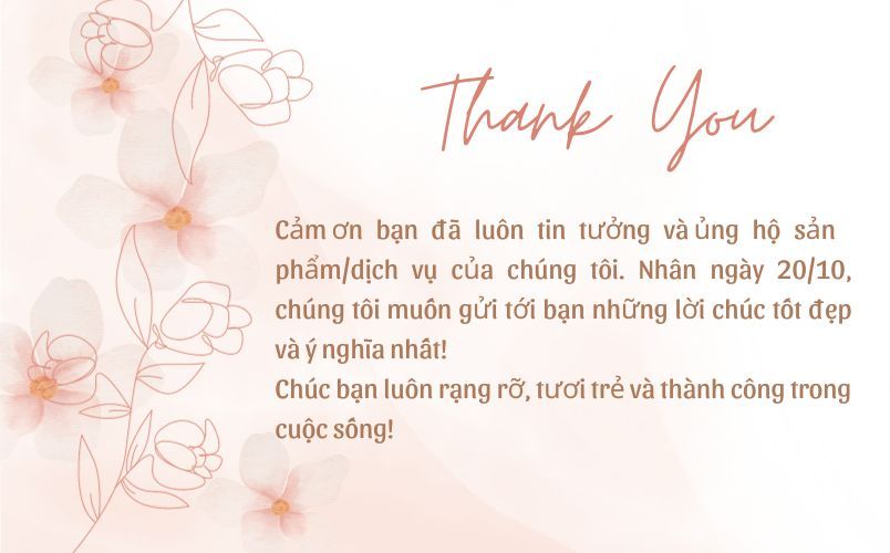 100+ lời chúc 20/10 hay và ý nghĩa dành tặng phái nữ