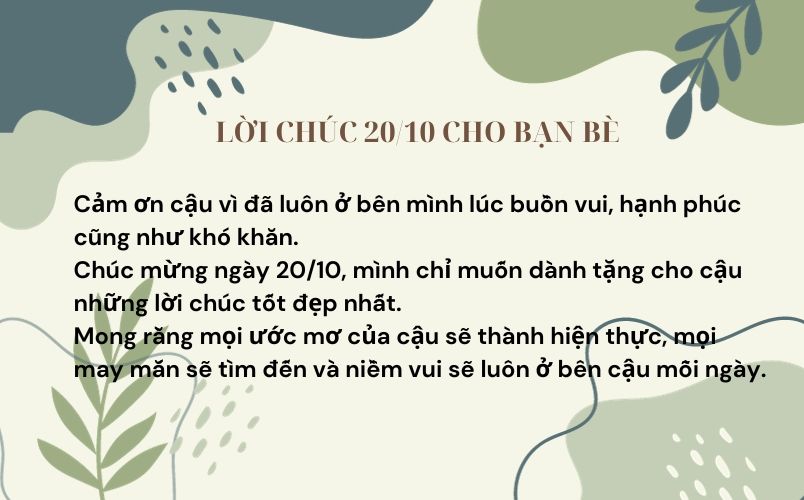 100+ lời chúc 20/10 hay và ý nghĩa dành tặng phái nữ