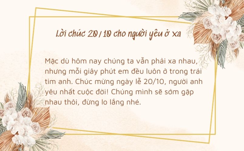 100+ lời chúc 20/10 hay và ý nghĩa dành tặng phái nữ