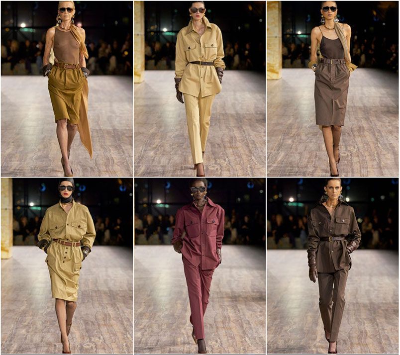 Saint Laurent Women's Summer 24: mang hơi thở Safari thập niên 70