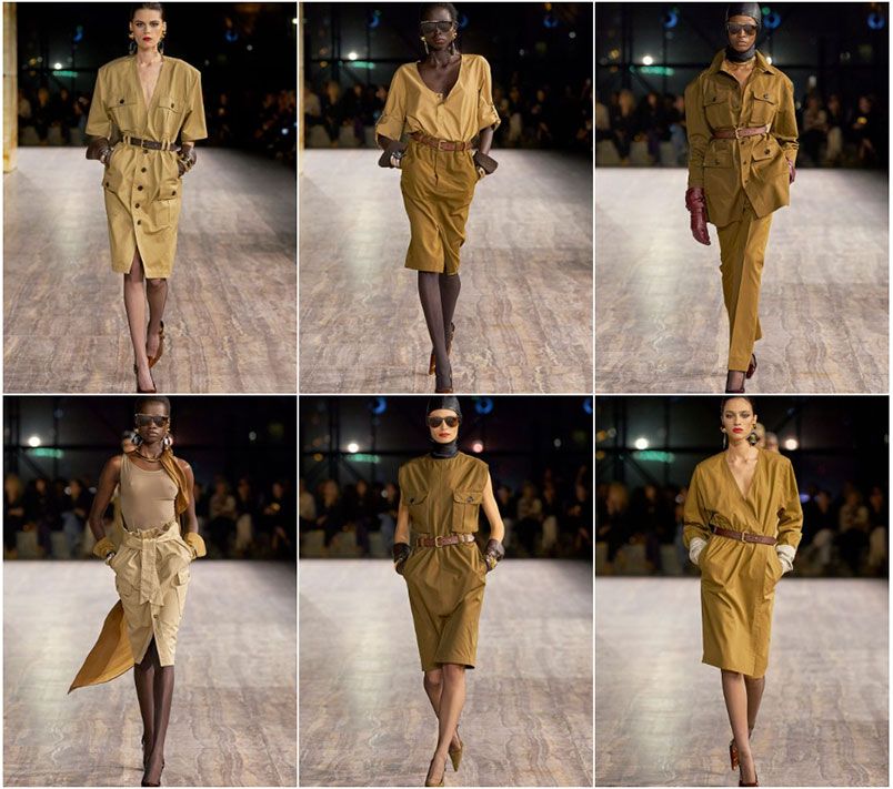 Saint Laurent Women's Summer 24: mang hơi thở Safari thập niên 70