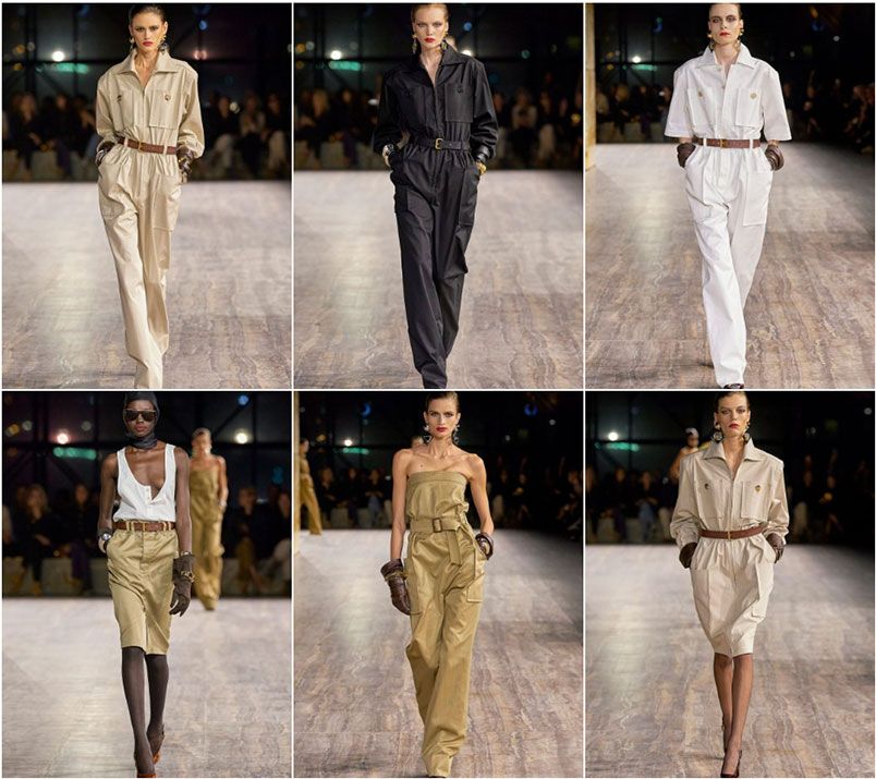 Saint Laurent Women's Summer 24: mang hơi thở Safari thập niên 70