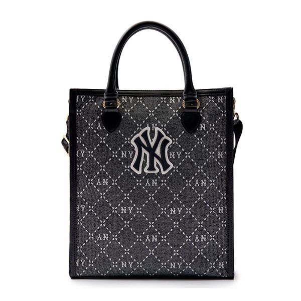Túi Tote Nữ MLB Monogram New York Yankees ACRMDA3N-50BKS Màu Đen Xám - Túi xách - Vua Hàng Hiệu