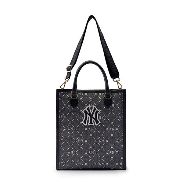 Túi Tote Nữ MLB Monogram New York Yankees ACRMDA3N-50BKS Màu Đen Xám - Túi xách - Vua Hàng Hiệu
