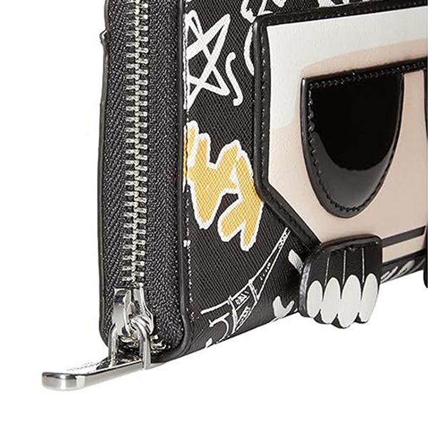 Ví Nữ Karl Lagerfeld Maybelle Continental Large Zip Around Wallet LH9QU5AV BKO Màu Đen Họa Tiết - Túi xách - Vua Hàng Hiệu