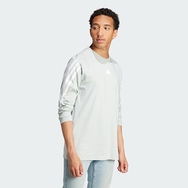 Áo Dài Tay Adidas Future Icons 3-Stripes Long Sleeve Tee IJ6390 Màu Xanh Nhạt - Thời trang - Vua Hàng Hiệu