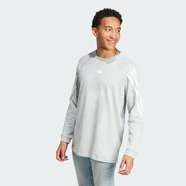 Áo Dài Tay Adidas Future Icons 3-Stripes Long Sleeve Tee IJ6390 Màu Xanh Nhạt - Thời trang - Vua Hàng Hiệu