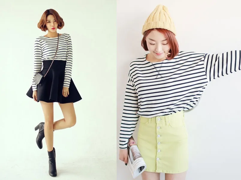 Áo kẻ ngang - Xu hướng thời trang mùa lạnh 2025 hot trend