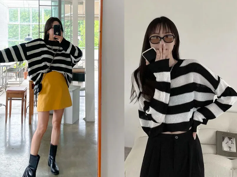 Áo kẻ ngang - Xu hướng thời trang mùa lạnh 2025 hot trend