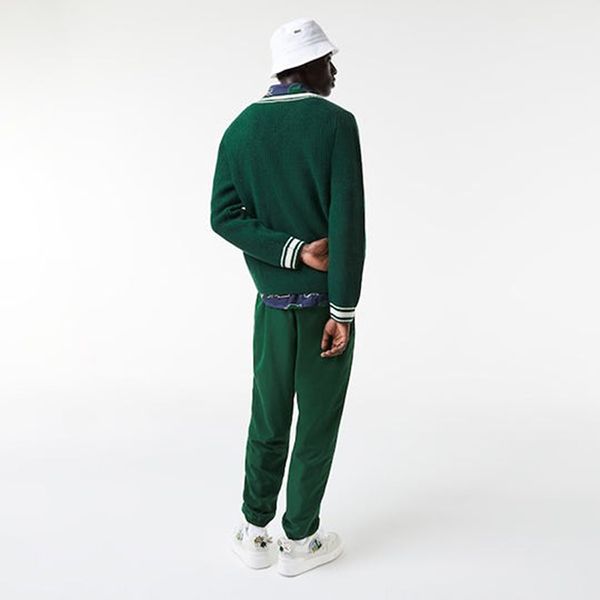 Áo Len Nam Lacoste Holiday Comic Badge Striped V-Neck AH0735 Màu Xanh Green Size 4 - Thời trang - Vua Hàng Hiệu