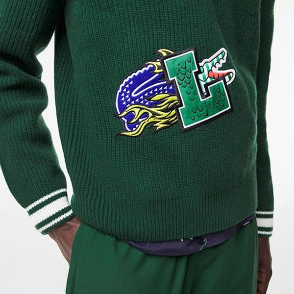 Áo Len Nam Lacoste Holiday Comic Badge Striped V-Neck AH0735 Màu Xanh Green Size 4 - Thời trang - Vua Hàng Hiệu