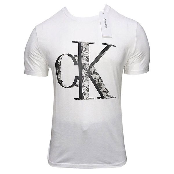 Áo Thun Nam Calvin Klein CK Men's White Crew Neck Short Sleeve Tshirt SP40574222 - GC05 Màu Trắng Size L - Thời trang - Vua Hàng Hiệu