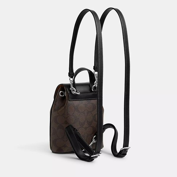 Balo Nữ Coach Amelia Convertible Backpack In Signature Canvas CL458 Màu Nâu Đen - Túi xách - Vua Hàng Hiệu