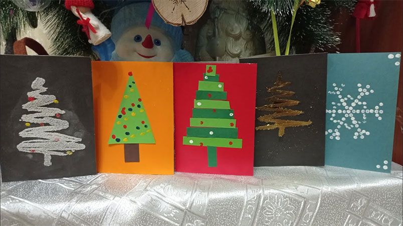 10 cách làm thiệp Noel, thiệp Giáng sinh đơn giản tại nhà