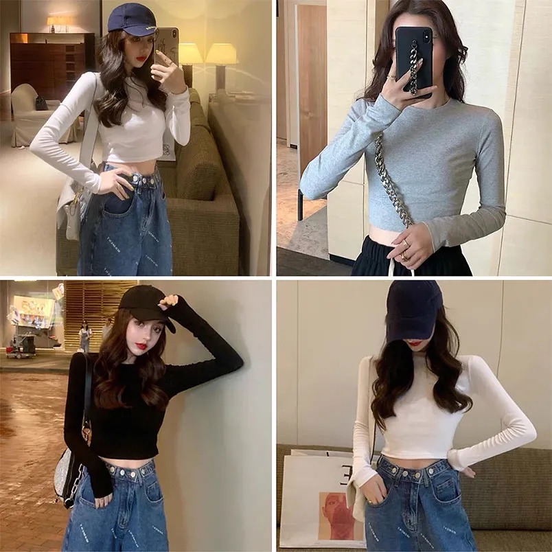 Cách phối đồ với áo croptop tay dài đẹp, trẻ trung cho nàng