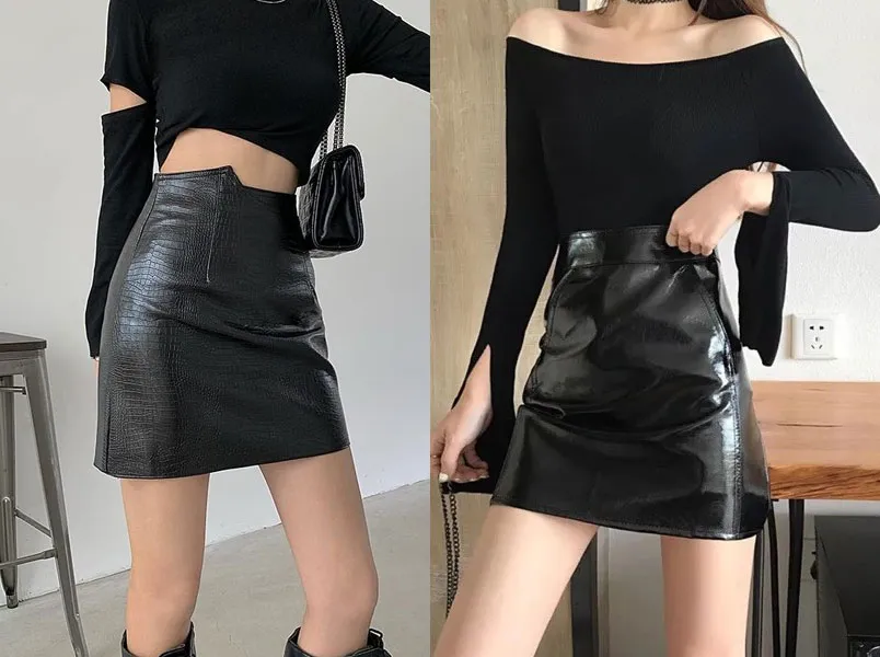 Chân váy da mặc với áo gì? Gợi ý tips phối đồ sang chảnh