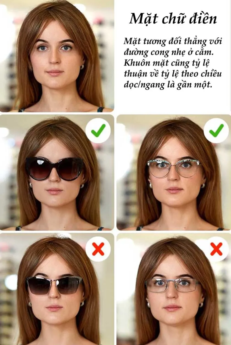 Mẹo chọn kính phù hợp với khuôn mặt nam nữ
