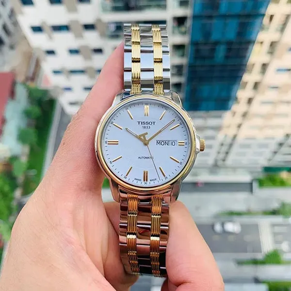 Đồng Hồ Nam Tissot T-Classic Automatic III White Dial Men's Watch T0654302203100 (T065.430.22.031.00) Màu Bạc Vàng - Đồng hồ - Vua Hàng Hiệu