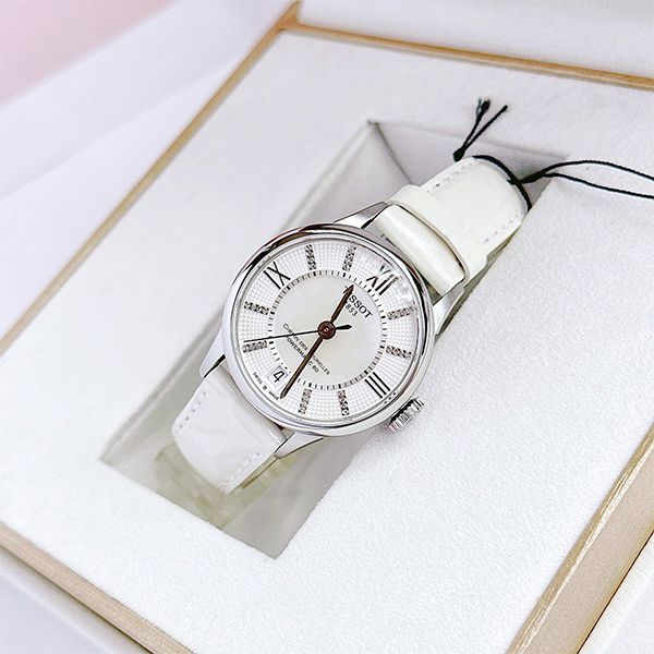 Đồng Hồ Nữ Tissot Chemin Des Tourelles Powermatic 80 T099.207.16.116.00 Màu Trắng Bạc - Đồng hồ - Vua Hàng Hiệu