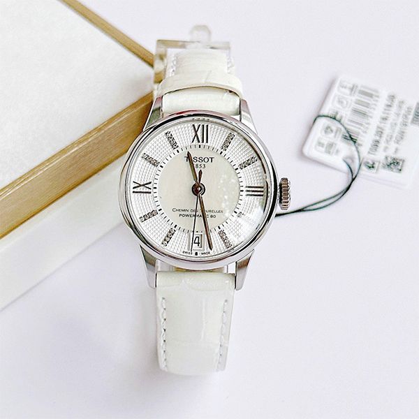 Đồng Hồ Nữ Tissot Chemin Des Tourelles Powermatic 80 T099.207.16.116.00 Màu Trắng Bạc - Đồng hồ - Vua Hàng Hiệu