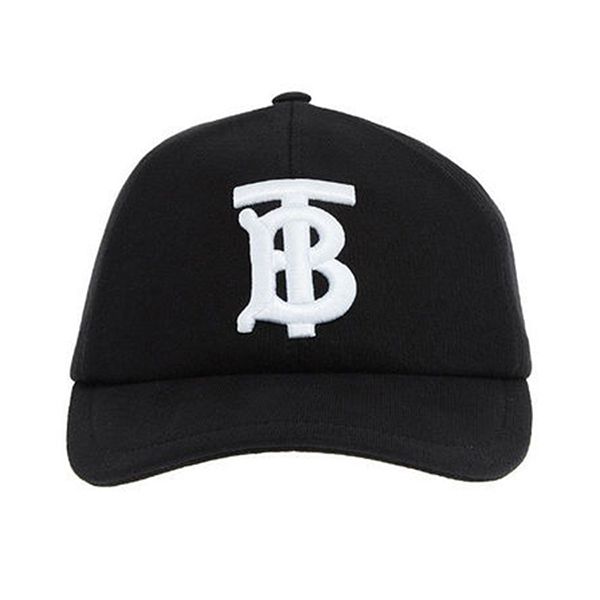 Mũ Unisex Burberry Black TB Logo Embroidered Baseball Cap Màu Đen - Mũ nón - Vua Hàng Hiệu
