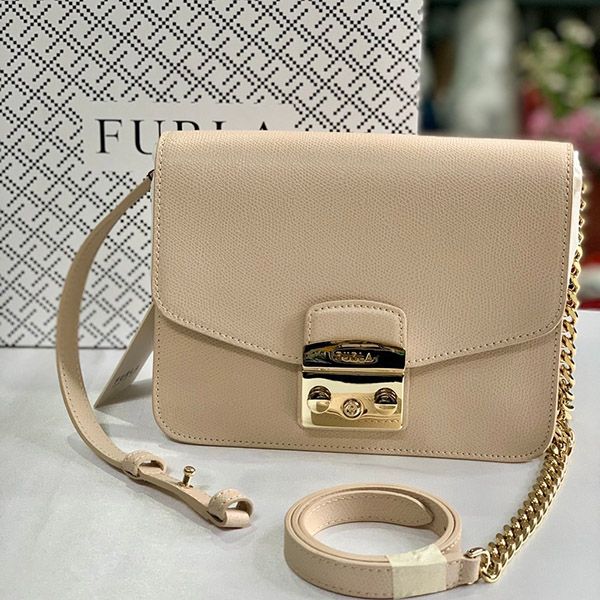 Túi Đeo Chéo Nữ Furla Metropolis WB00244-ARE000-B4L00-1-007 Crossbody Bag Màu Nude - Túi xách - Vua Hàng Hiệu