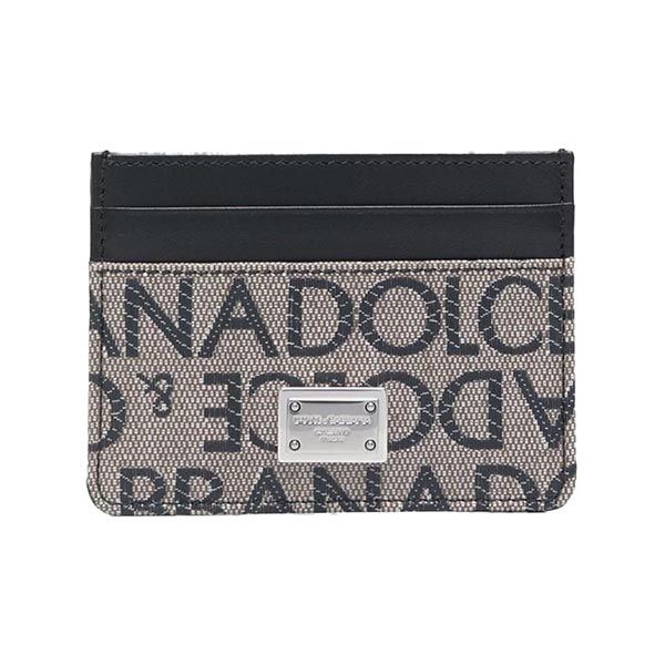 Ví Đựng Thẻ Dolce & Gabbana D&G Jacquard Card Holder In Multicolor BP0330AJ70589875 Màu Nâu Đen - Túi xách - Vua Hàng Hiệu